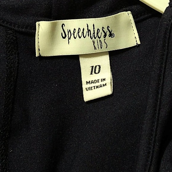 Speechless Girls Navy Flutter Sleeve Dress, Size 10, New - Picture 2 of 6